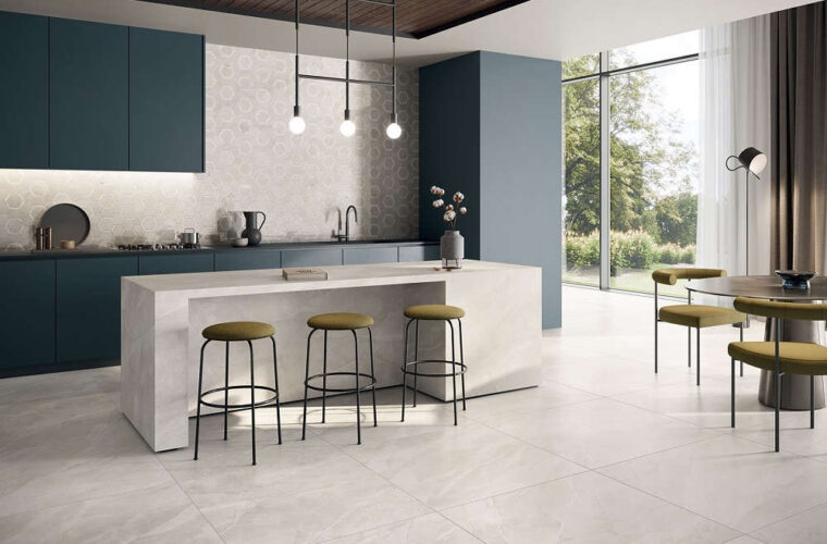 abbinare cucina pavimento colore grigio