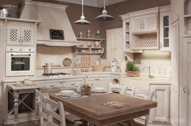 cucina colore shabby chic stile